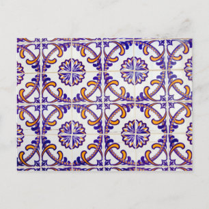 Tegelpatroon close-up, Portugal Briefkaart