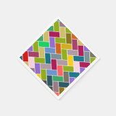 Tegelpatroon Kleurrijk Mozaïek Servet (Hoek)