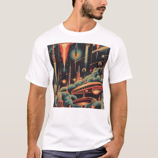 Tegelpatroon  Sci-Fi T-shirt (Voorkant)