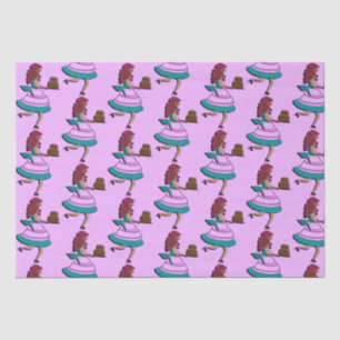 Tegelpatroon van -achtige Cake Lady in Dress Tissuepapier