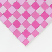 Tegelroze geweven patroon met liefde fleece deken (Hoek)