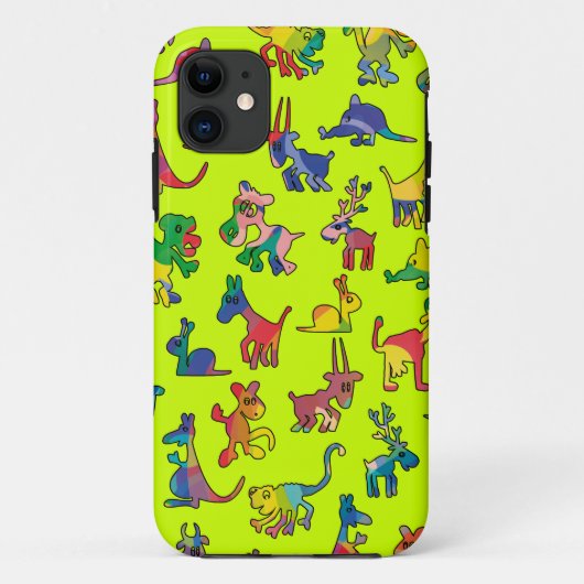 Tegels abstracte diersoorten Case-Mate iPhone case (Achterkant)