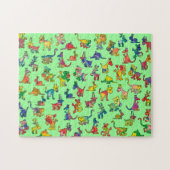 Tegels abstracte diersoorten legpuzzel (Horizontaal)