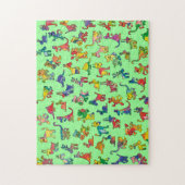 Tegels abstracte diersoorten legpuzzel (Verticaal)