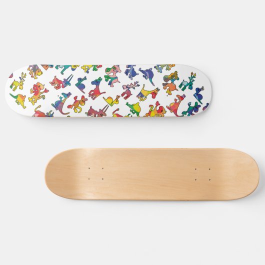 Tegels abstracte diersoorten skateboard (Horizontaal)