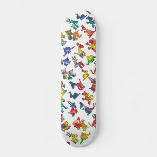 Tegels abstracte diersoorten skateboard