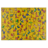 Tegels abstracte diersoorten snijplank (Voorkant)