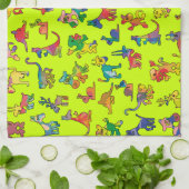 Tegels abstracte diersoorten theedoek (Gevouwen)