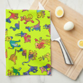 Tegels abstracte diersoorten theedoek (Quarter Fold)