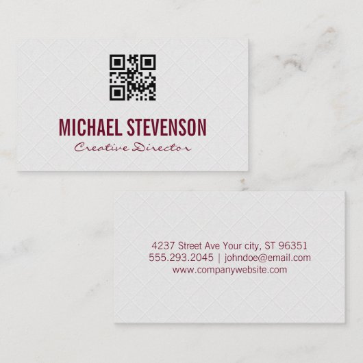 Tegels achtergrond | Timmermanswerk | qr-code Visitekaartje (Voorkant / Achterkant)