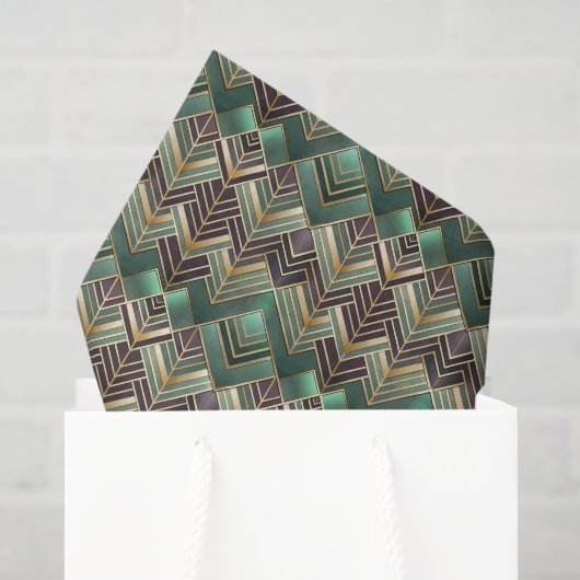 Tegels Art Deco patroon Tissuepapier (Cadeauzakje)