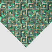 Tegels Art Deco patroon Tissuepapier (Detail)