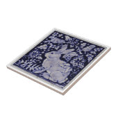 Tegels -  blauw en wit wild tegeltje (Zijkant)