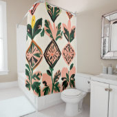 Tegels & Botanicals Douchegordijn (In situ)