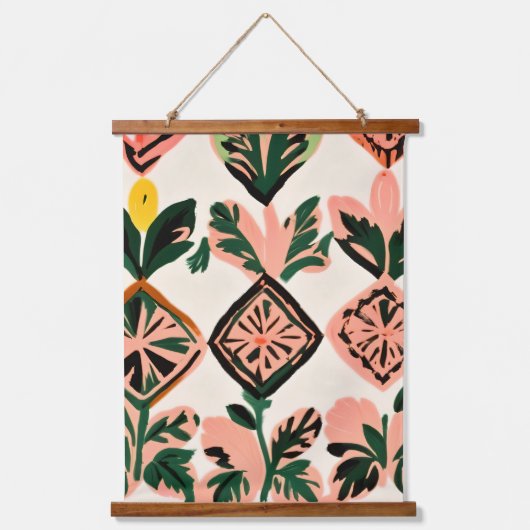 Tegels & Botanicals Hangend Wandkleed (Voorkant)