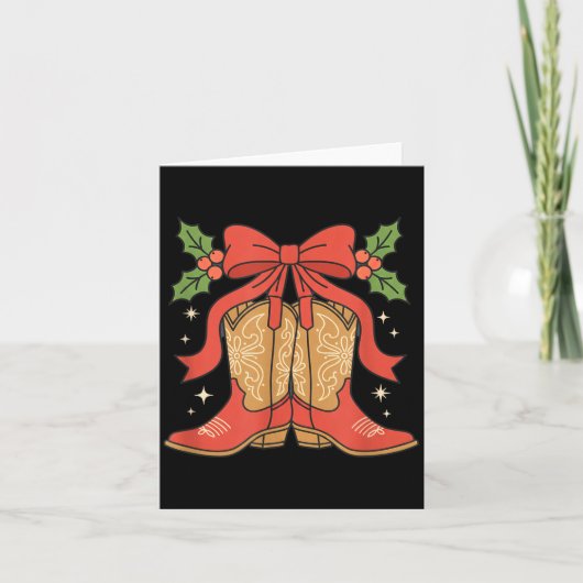 Tegels Cowboylaarzen Kerst Borstkanker Sup Kaart (Voorkant)