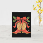 Tegels Cowboylaarzen Kerst Borstkanker Sup Kaart (Gele Bloem)