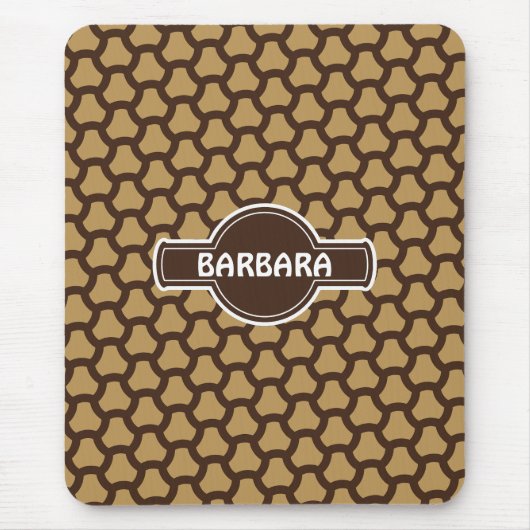 Tegels Cream Chocolate Minimal Pattern Muismat (Voorkant)