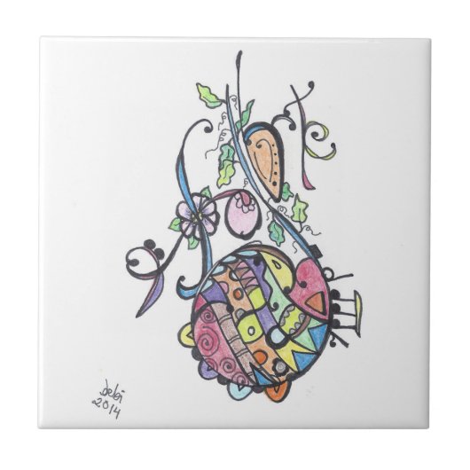 tegels:  dynamiek tegeltje (Voorkant)