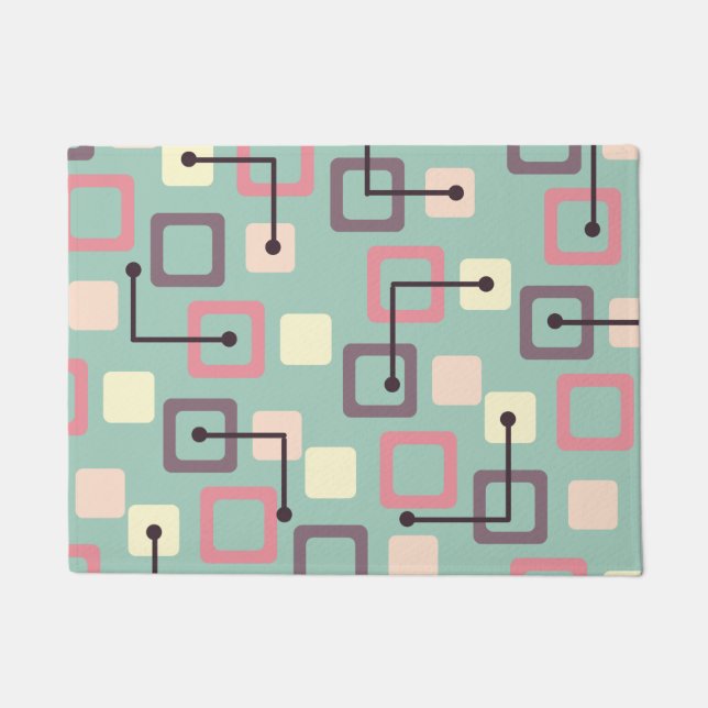  Tegels en vierkantjes in de jaren '50 (lente) Deurmat (Voorkant)