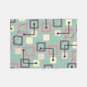  Tegels en vierkantjes in de jaren '50 (lente) Fleece Deken (Voorkant (Horizontaal))