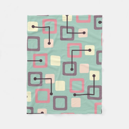  Tegels en vierkantjes in de jaren '50 (lente) Fleece Deken (Voorkant)