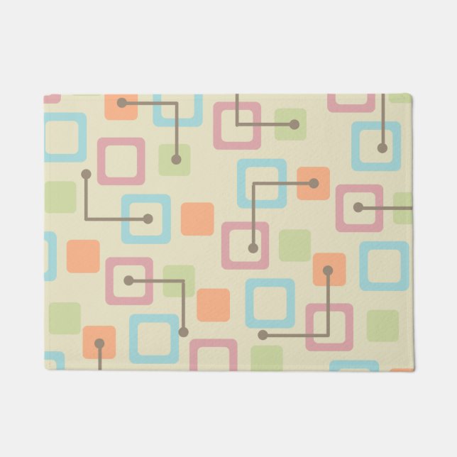  tegels en vierkantjes uit de jaren '50 (pasta) deurmat (Voorkant)