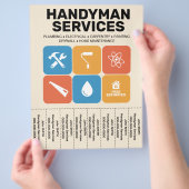 Tegels - Flyer Handyman Diensten met Afscheurbare (Hand)