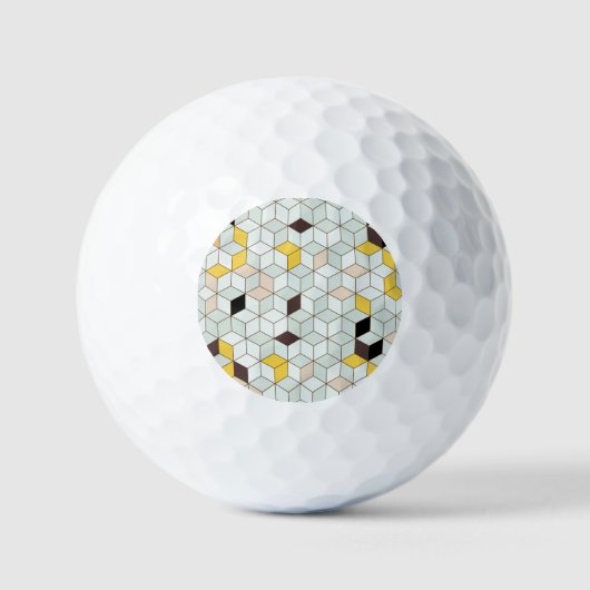 tegels, geometrisch zwart wit patroon. golfballen (Voorkant)