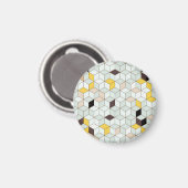 tegels, geometrisch zwart wit patroon. magneet (Voorkant / Achterkant)
