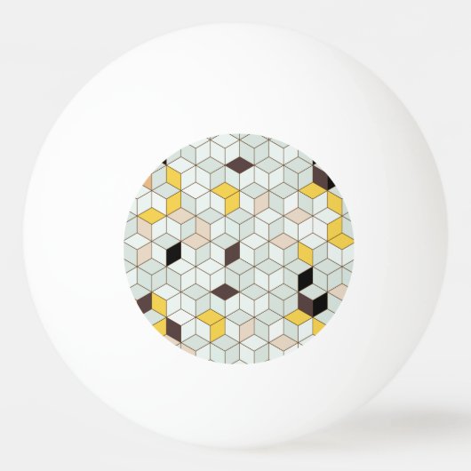 tegels, geometrisch zwart wit patroon. pingpongbal (Voorkant)