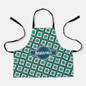 Tegels Groen Wit Minimal Pattern Schort (Voorkant)