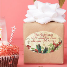 Tegels Groene Vogels Dieprood Bloeiende Boom