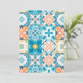 tegels in blauw en oranje (Staand voorkant)