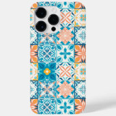 tegels in blauw en oranje Case-Mate iPhone case (Achterkant)