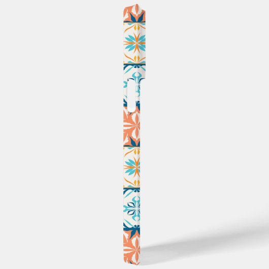  tegels in blauw en oranje Case-Mate iPhone case (Achterkant / Rechts)