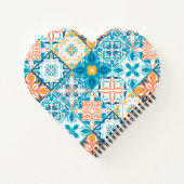 tegels in blauw en oranje notitieboek (Achterkant)