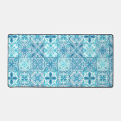  tegels in blauw en wit bureaumat (Voorkant)