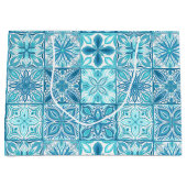  tegels in blauw en wit groot cadeauzakje (Voorkant)