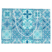  tegels in blauw en wit groot cadeauzakje (Achterkant)