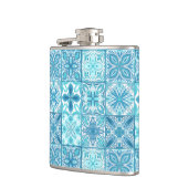  tegels in blauw en wit heupfles (Links)