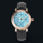 tegels in blauw en wit horloge<br><div class="desc">Handgeschilderde diverse  tegels met bloemenelementen</div>