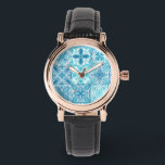 tegels in blauw en wit horloge<br><div class="desc">Handgeschilderde diverse  tegels met bloemenelementen</div>