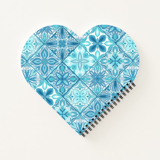  tegels in blauw en wit notitieboek (Achterkant)