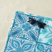 tegels in blauw en wit strandlaken (In situ)