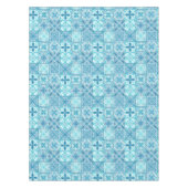 tegels in blauw en wit tafelkleed (Voorkant)