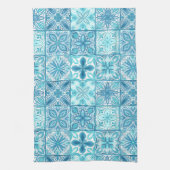 tegels in blauw en wit theedoek (Verticaal)