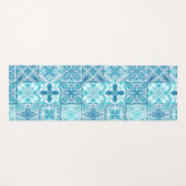  tegels in blauw en wit yogamat (Voorkant (horizontaal))
