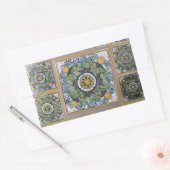 Tegels in de Mexicaanse Talavera-stijl Rechthoekige Sticker (Envelop)