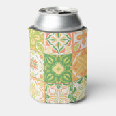  tegels in groen en geel blikjeskoeler (Blikje Achterkant)